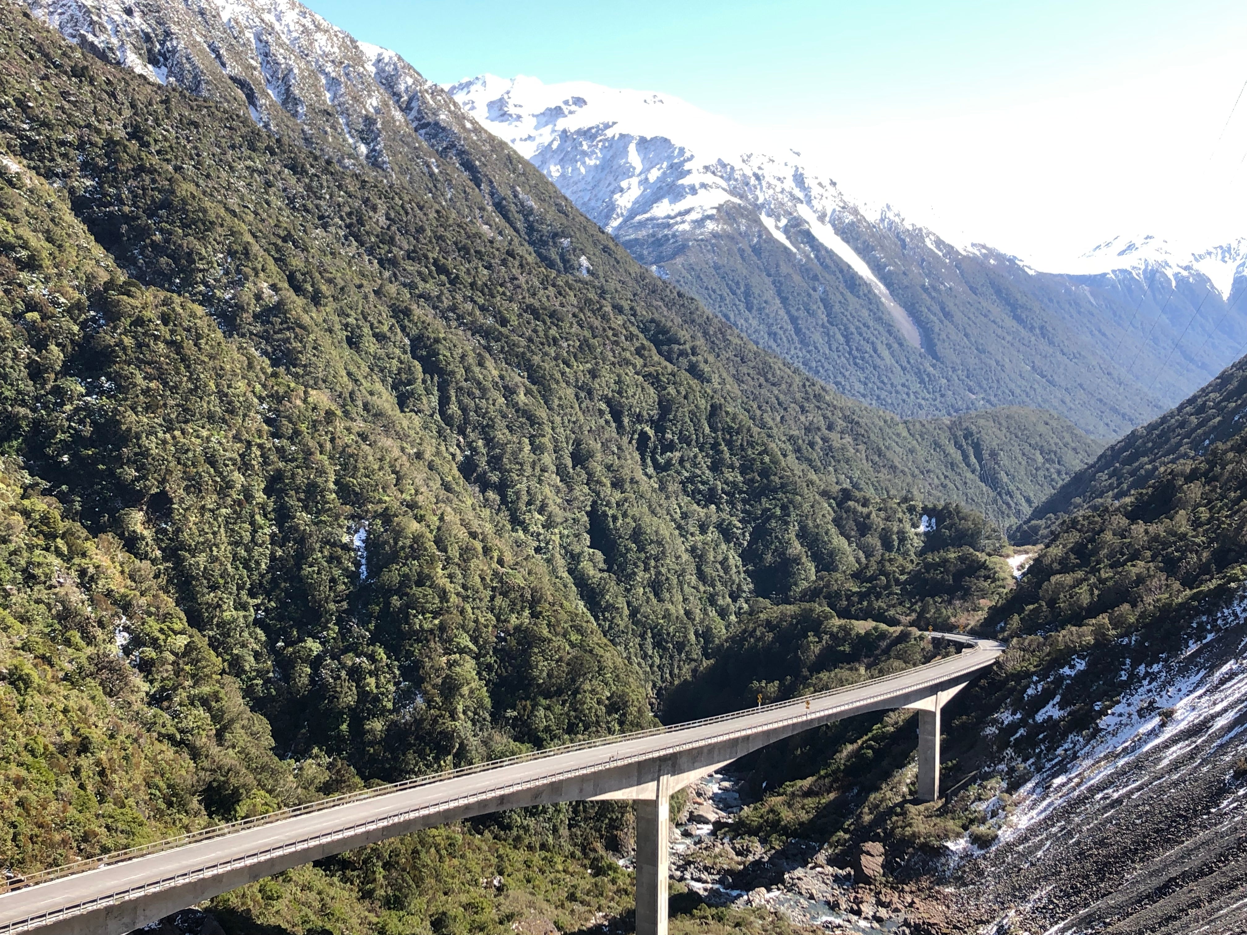 The Otira Viaduct on the alpine crossing between Arthur's Pass and the West Coast