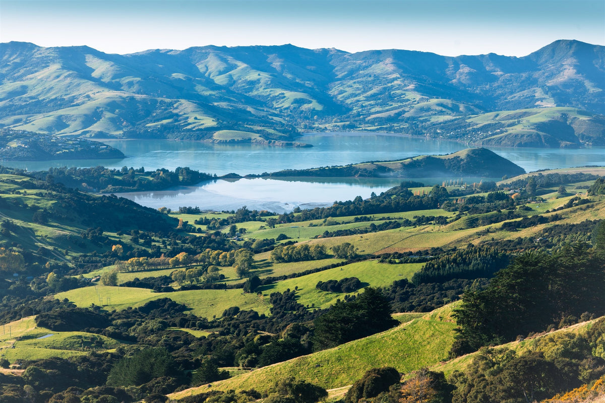 View over Akaroa Harbour and Banks Peninsula from the Summit Road