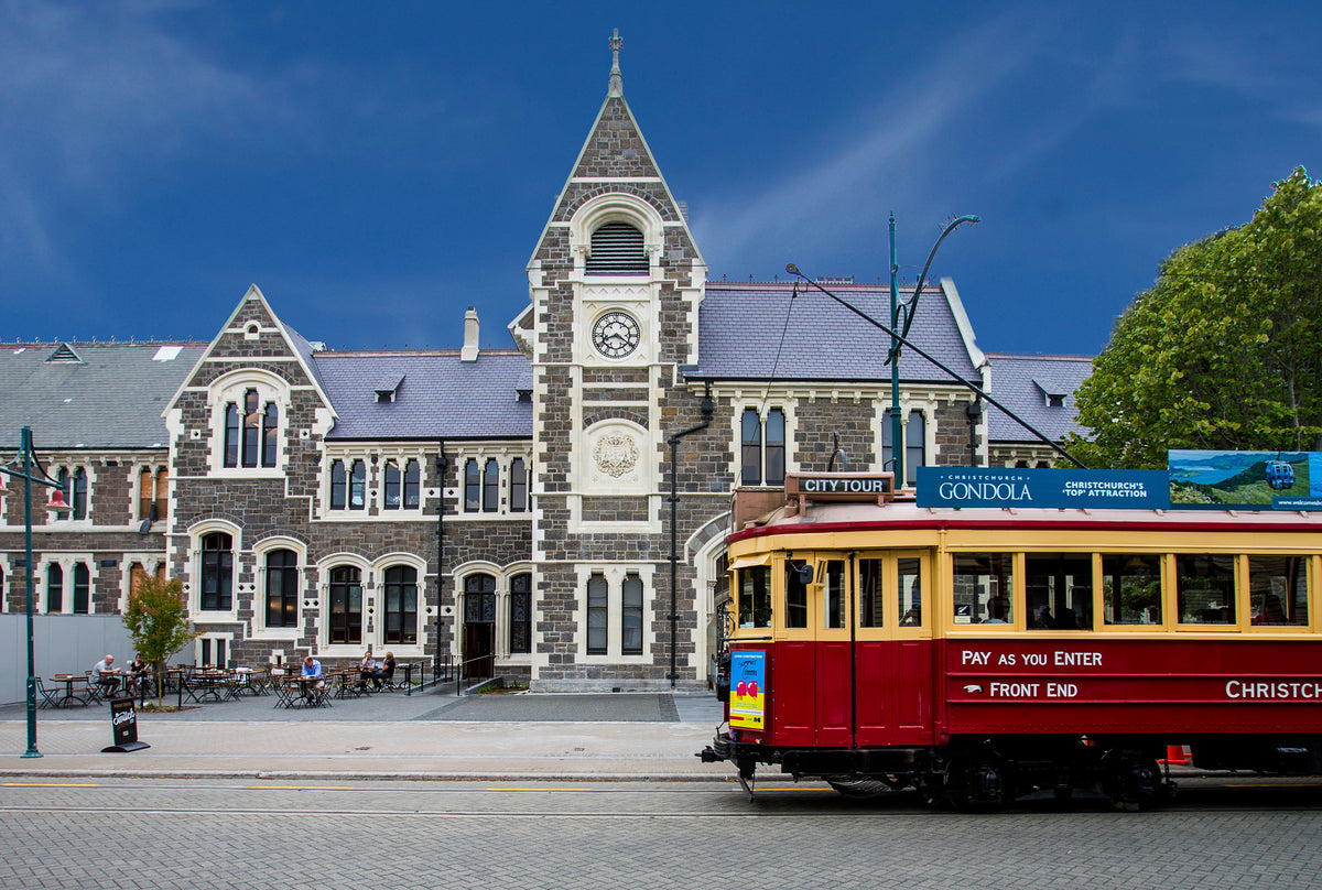 Tram in front of Arts Centre