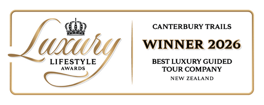 Luxury Lifestyle Awards 2026 winner badge: Canterbury Trails, Best Luxury Guided Tour Company, New Zealand