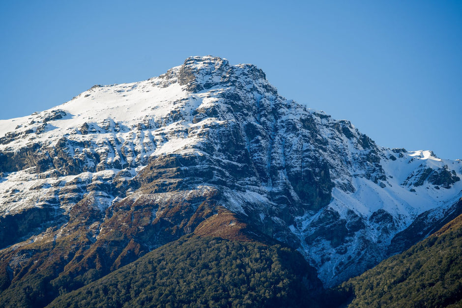 Fresh snow on the high peaks above the Dart Valley