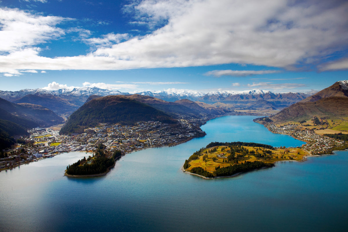 Lake Wakatipu from Cecil Peak, looking across to Queenstown and the Frankton Arm